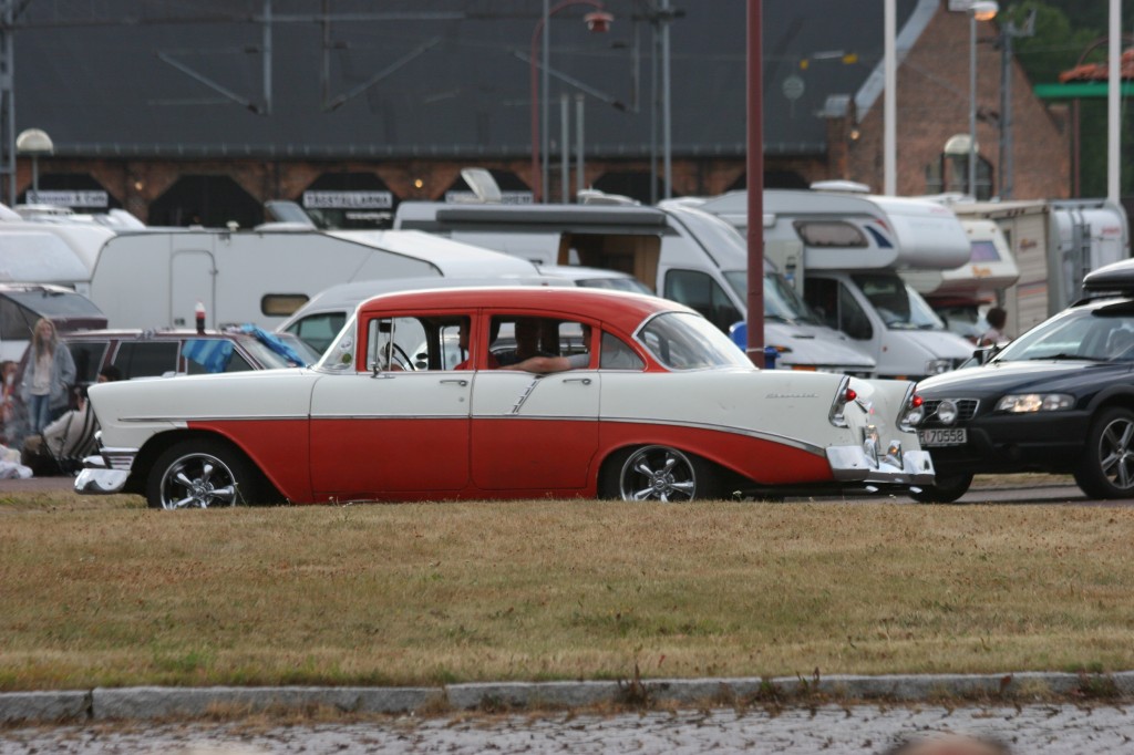 Looks to be a circa 1955 Chevy Bel Air