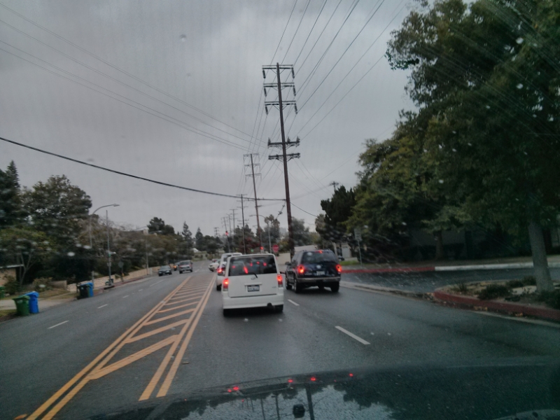 Rain on the windshields today in LA