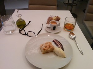 Dessert at the Wright in the Guggenheim on Manhattan