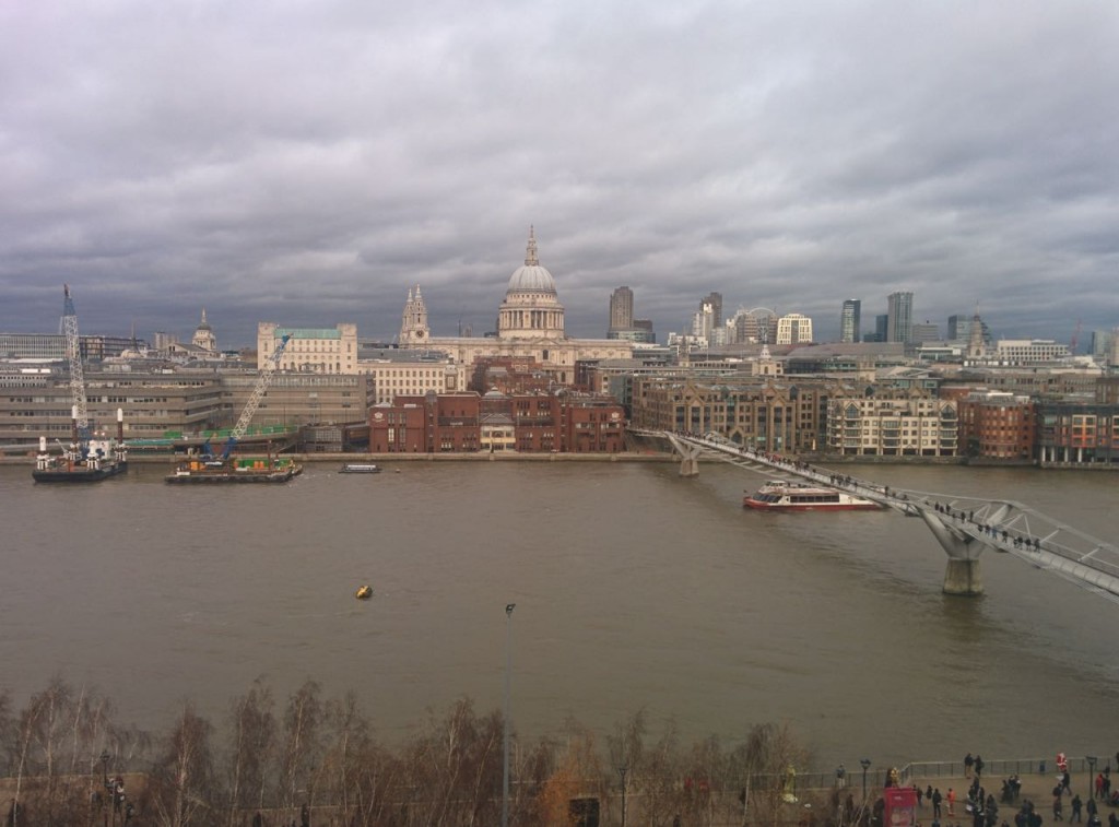 A view from the 6:th ffloor restaurant at Tate Modern, London