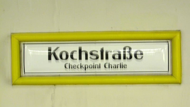 Kochstrasse U Bahn station at Check Point Charlie