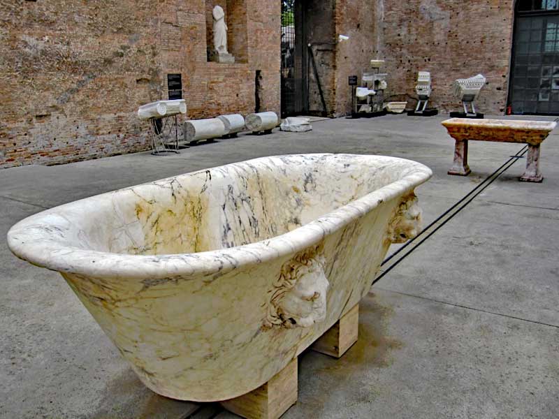 Tub fit for an emperor at the Diocletian baths
