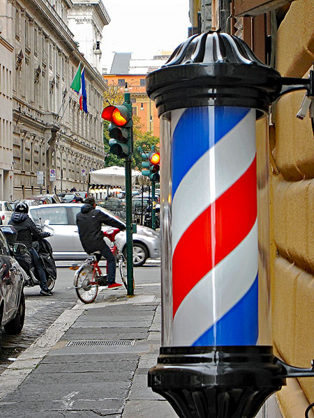 Barber pole in Rome