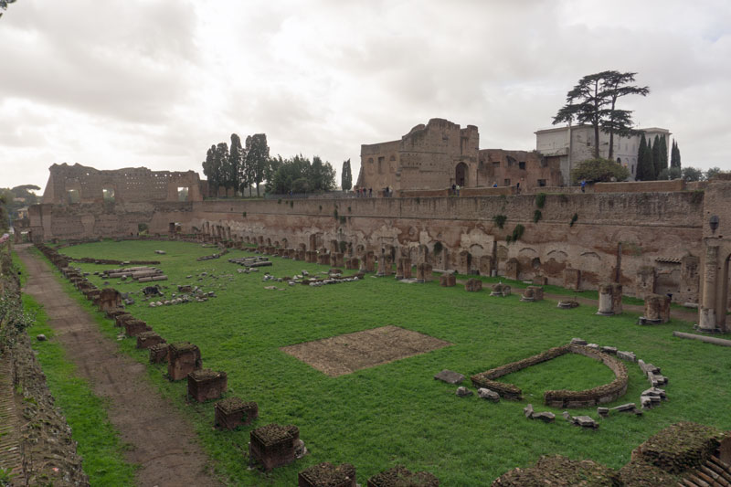 The hippodrome or the Domitian stadium on the Palatian hill
