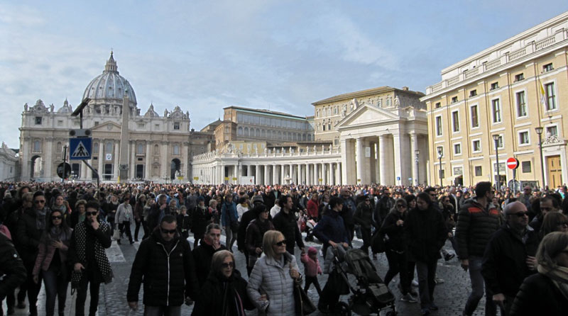 St Peter's square in the vatican