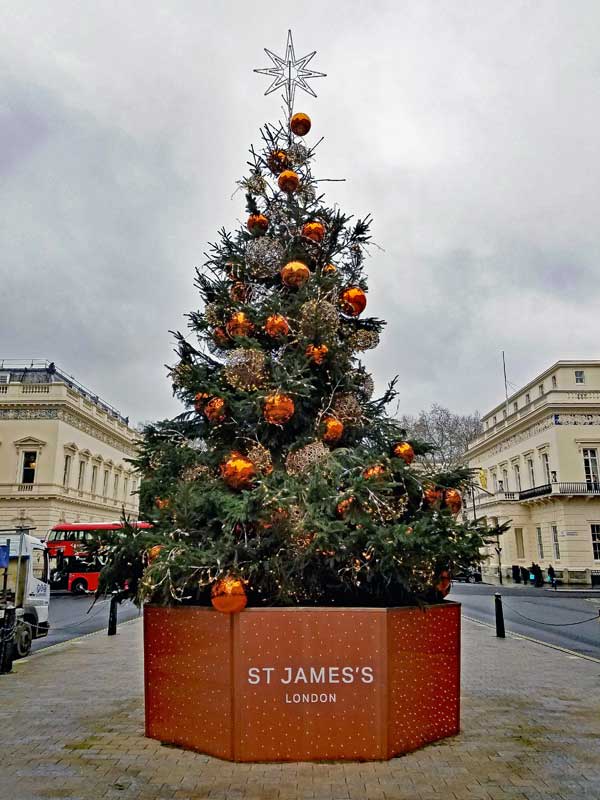Christmas tree in St James's Place London