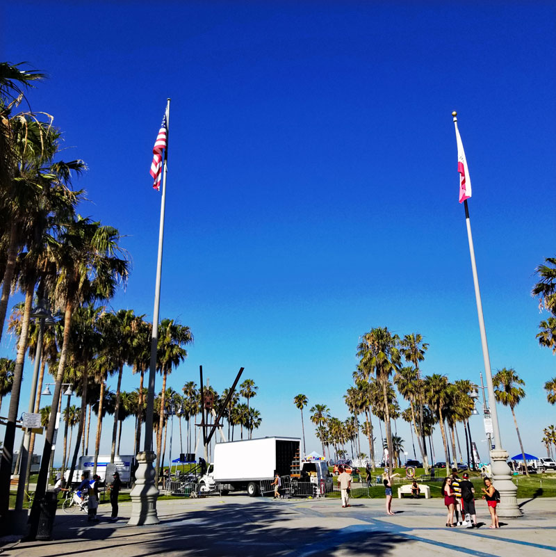 At Windward Park with crews busy setting up for the Venice Spring Fling 2017