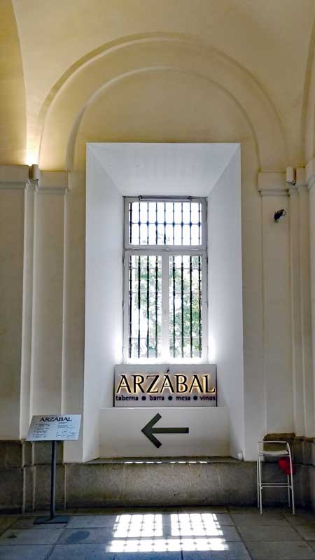 Entrance to the restaurant Arzábal at the Museo Nacional Centro de Arte Reina Sofía