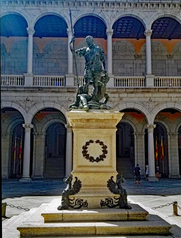 Original statue of Charles V and the Fury, at the Alcazar of Toledo.