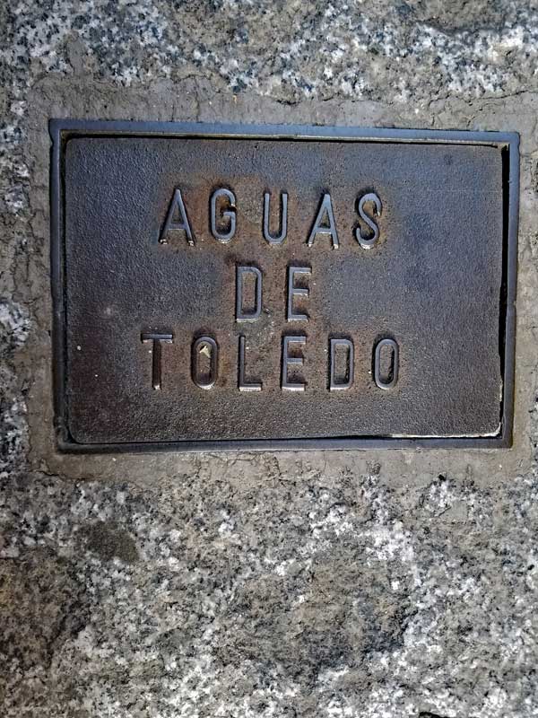 Aguas de Toledo plaque, it likely is not from the Flavian period that started in 69 and this was when water and other municipal services started appearing in Toledo, but it is old - and beautiful.