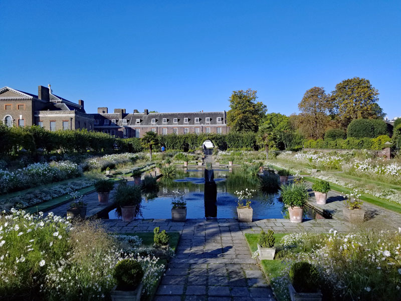 Princess Diana memorial Gardens at Kensington Palace.