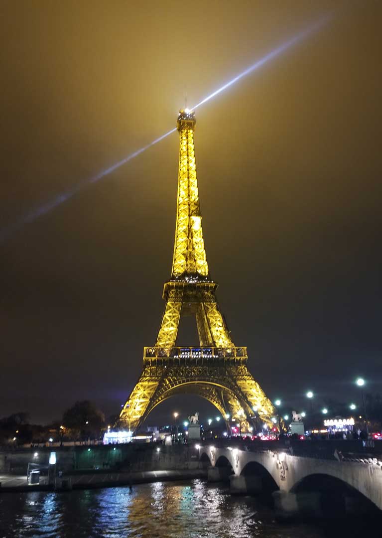 The Eiffel tower on December 26 2017.