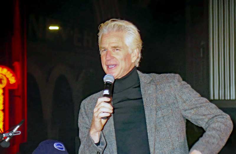 Matthew Modine is getting ready to light the sign