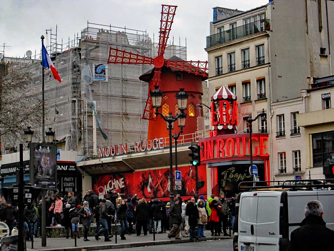 Le Moulin Rouge in Montmartre.