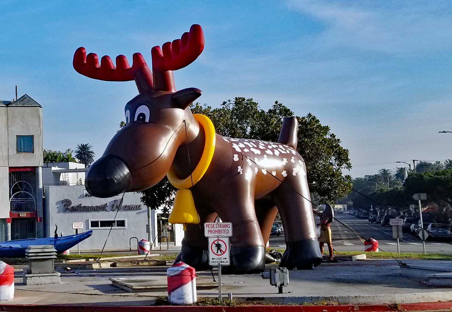 Rudolph the reindeer at the Windward Circle in Venice.