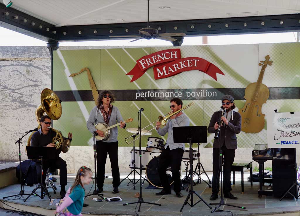 French Jazz band at the French Market Stage.