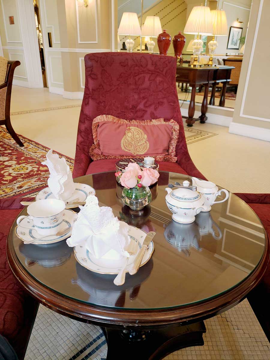 Tea time at Hotel Majestic.