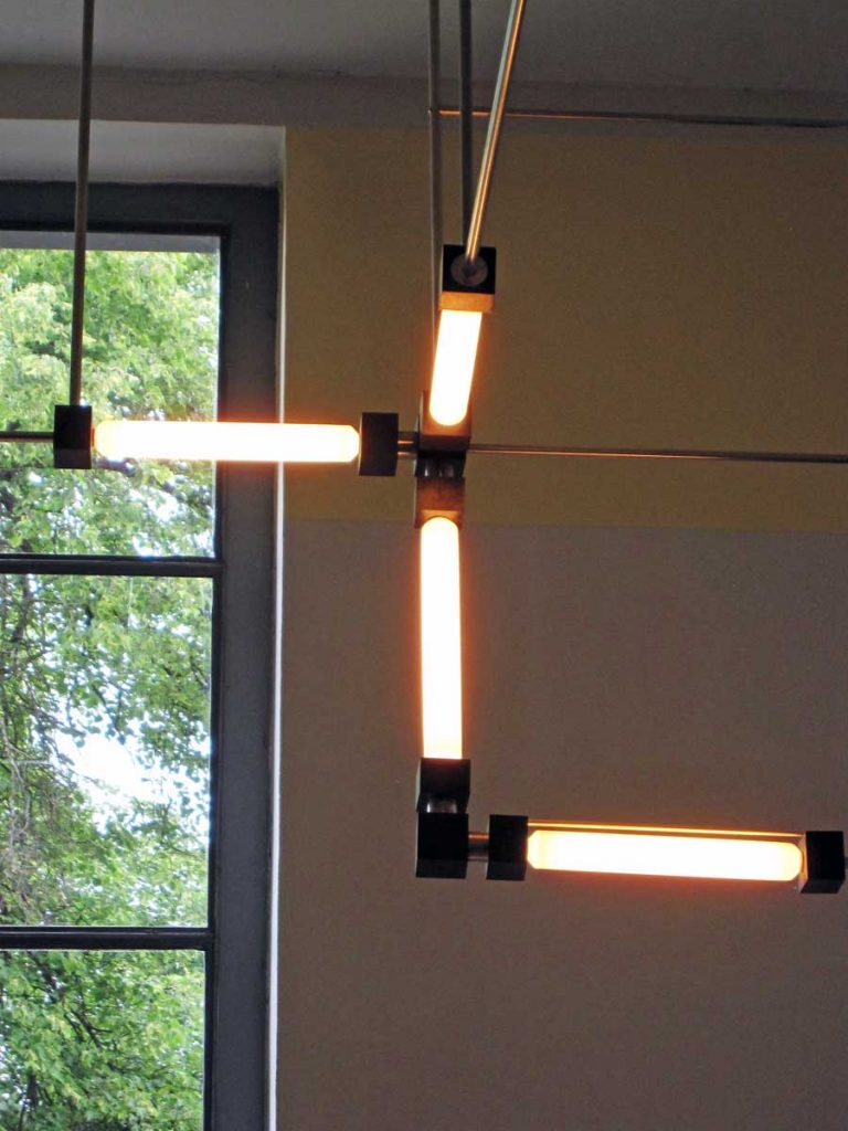 The light fixture in Walter Gropius' office.