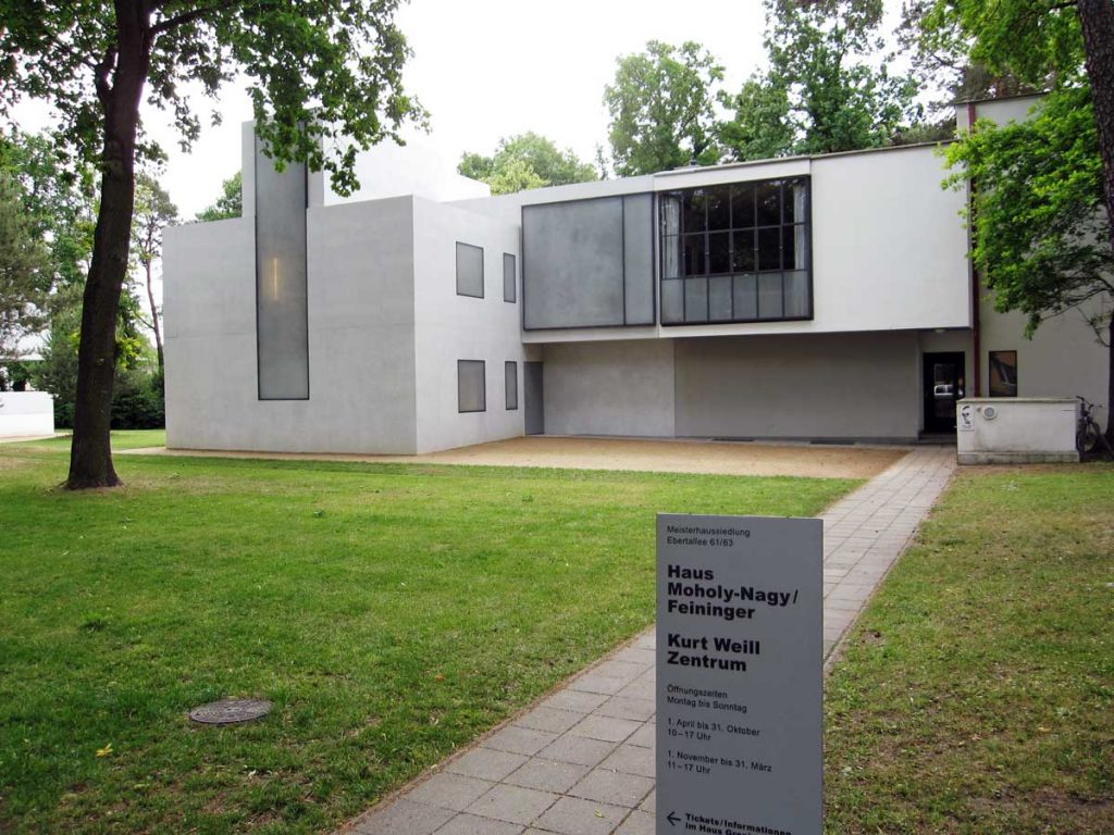 One of the "Meisterhauses" in Dessau, this one designed by László Moholy-Nagy and Lyonel Feininger.
