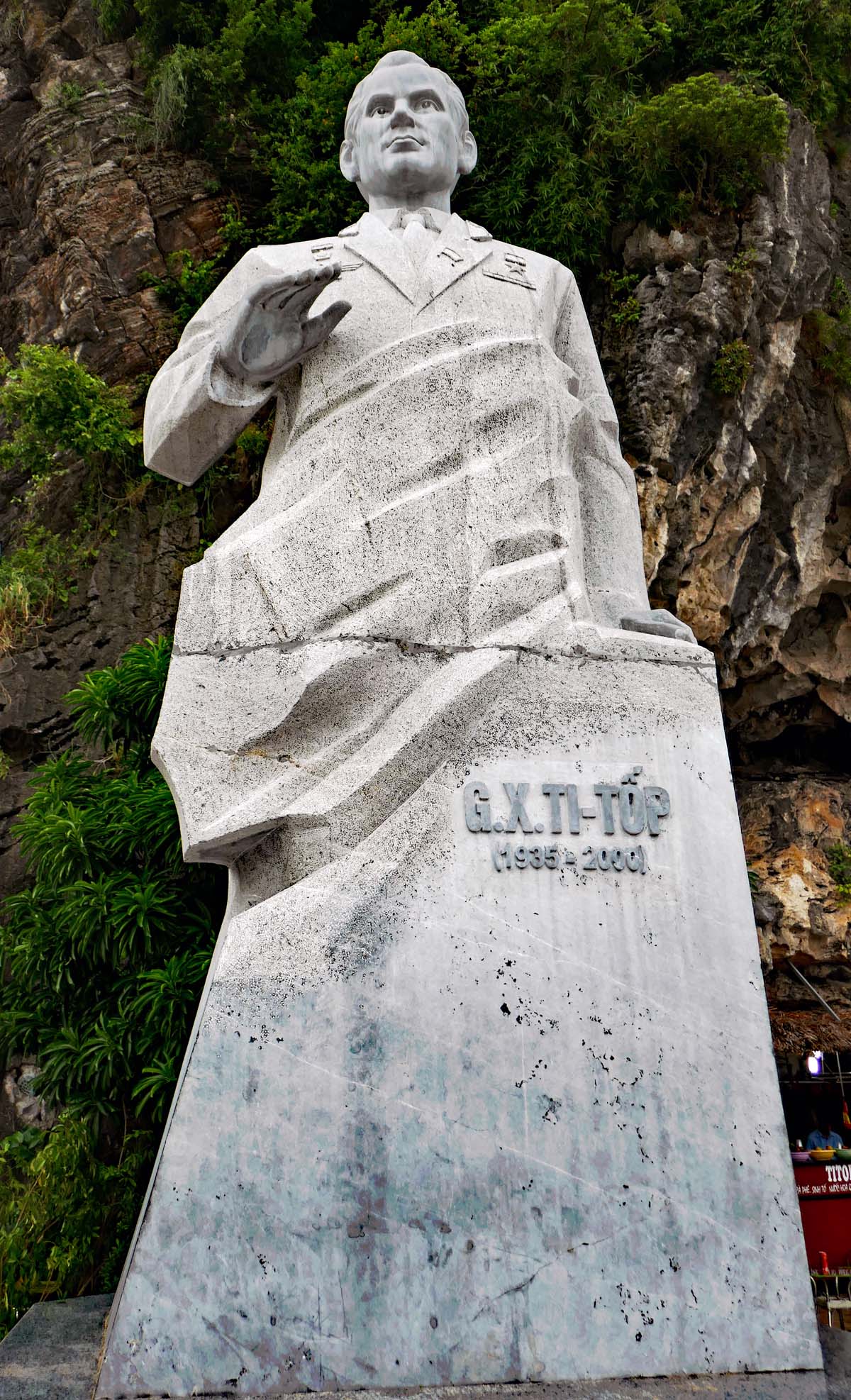 The Ti Top island has a statue honoring the Russian Cosmonaut that is tis named for, Gherman Stepanovich Titov (1935-2000).