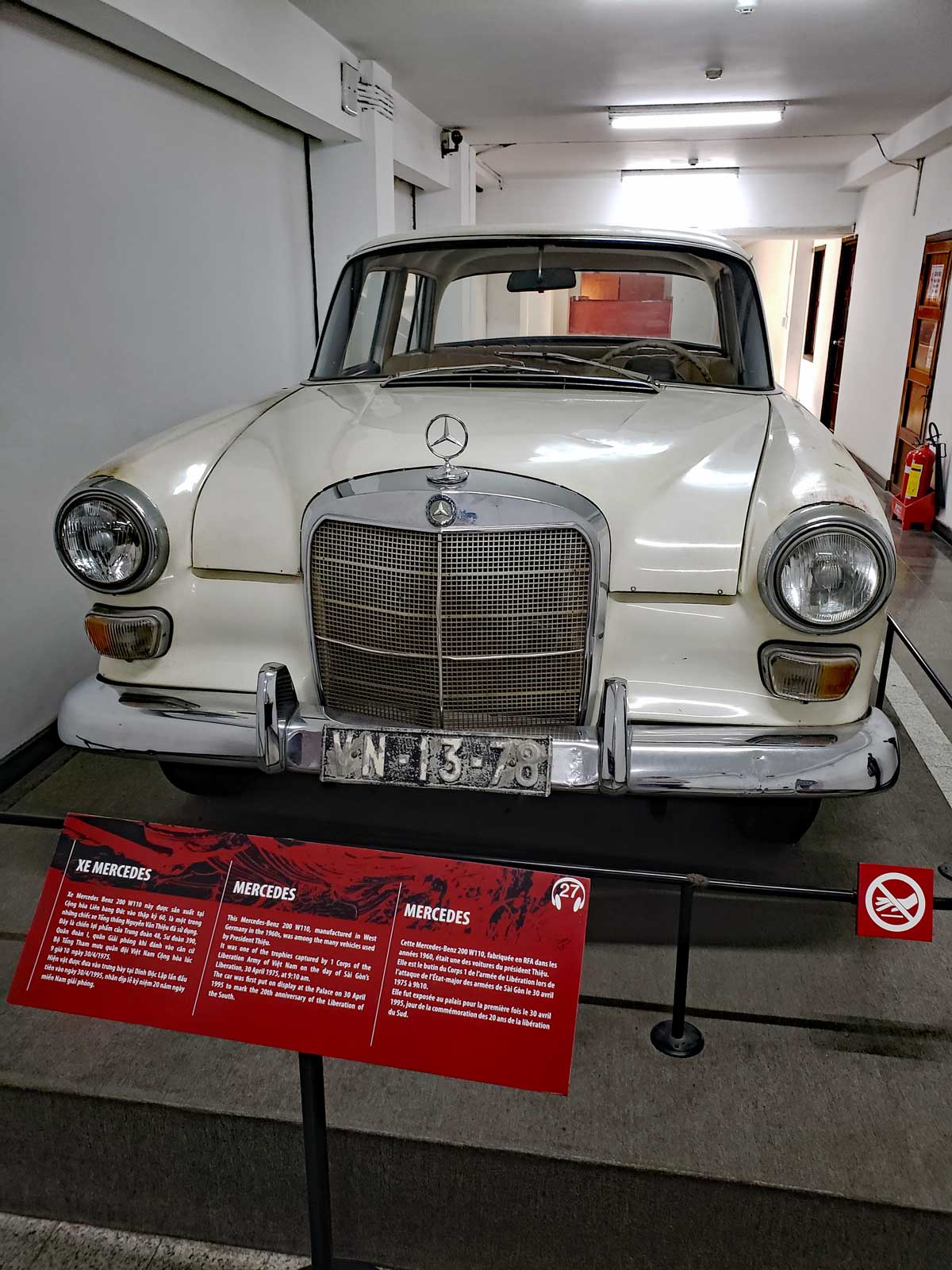 This Mercedes Benz 200 was also frequently used by the South Vietnamese President.