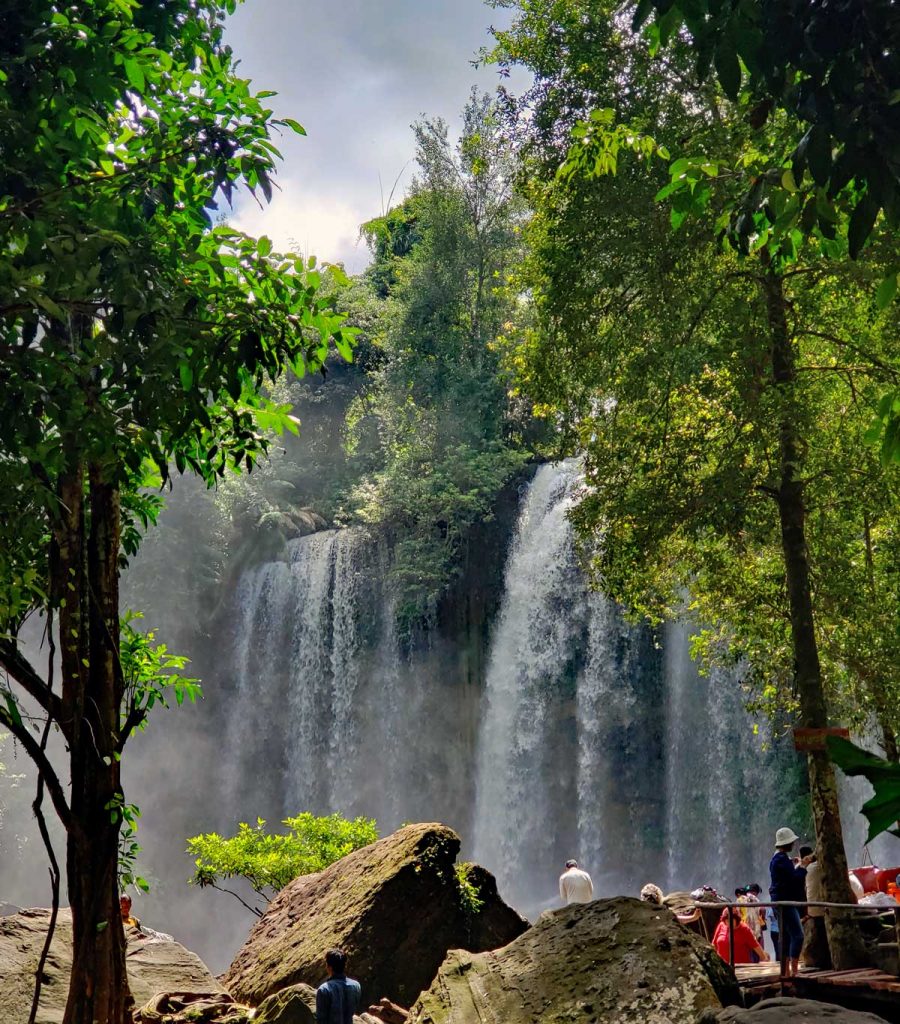 Kulen falls. The plunge-pool is perfect for swimming and trunks and change boot can be rented if you did not bring trunks.